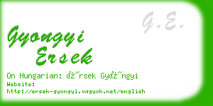 gyongyi ersek business card